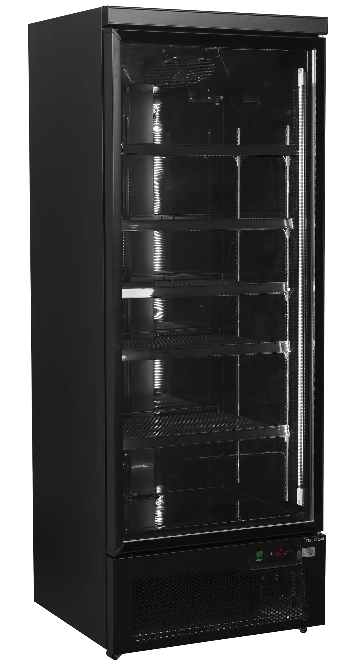 TEFCOLD Atom Maxi C1DBB – Prosklená lednice, 459 l, černá